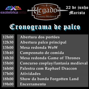 Cronograma de palco