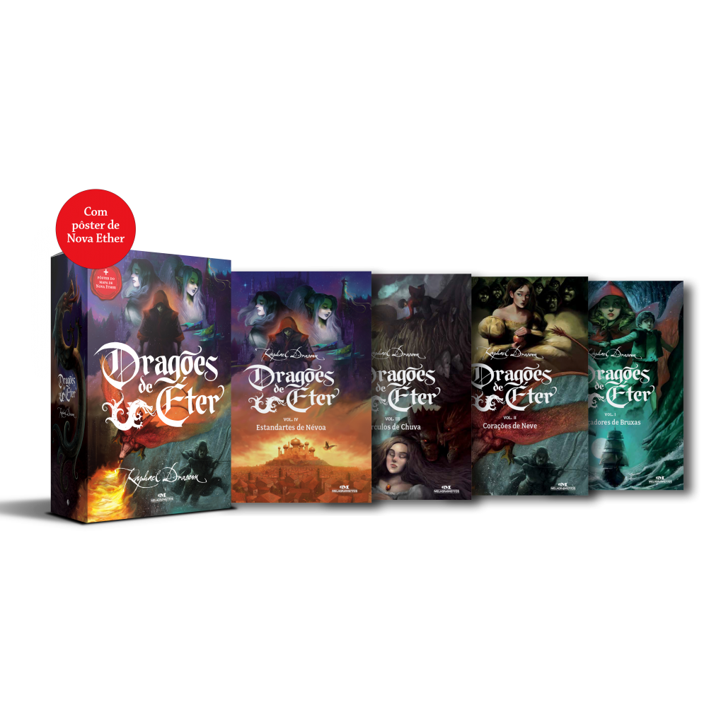 Mockup Box + Livros Dispostos PNG